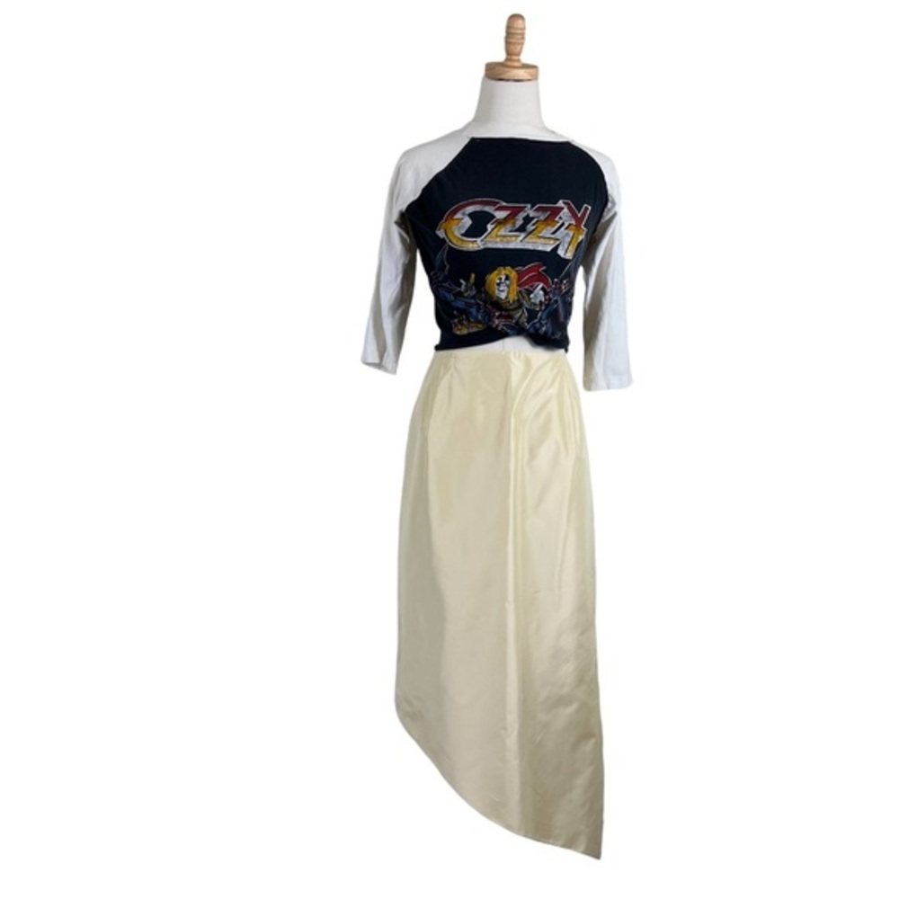 VINTAGE Silk A-line Skirt Y2K